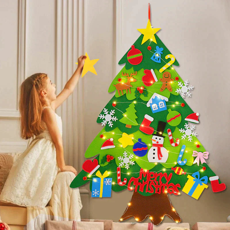 Árvore de Natal de Velcro para Aprendizado e Diversão