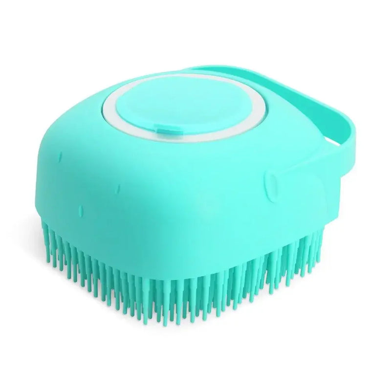 Escova de Banho e Massagem 2 em 1 para Cães e Gatos – 80ml | Silicone Macio e Seguro