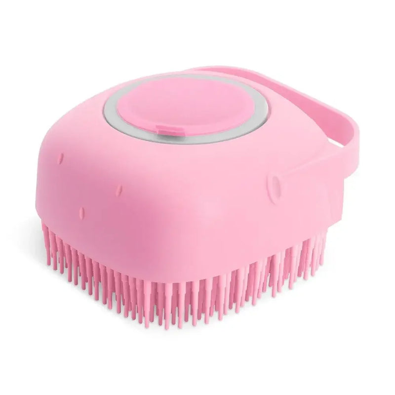 Escova de Banho e Massagem 2 em 1 para Cães e Gatos – 80ml | Silicone Macio e Seguro
